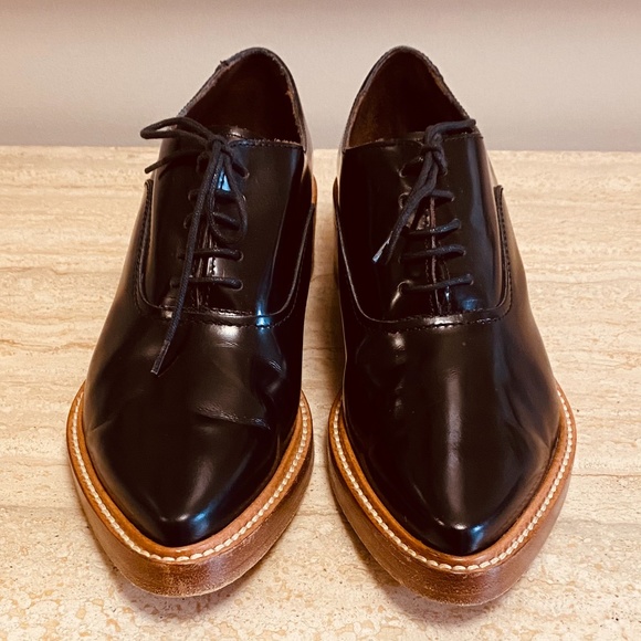 ACNE STUDIOS Women's 'Carla' Black Brogue Shoes - Picture 4 of 14